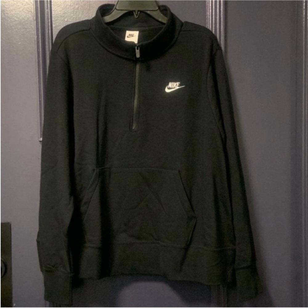 Nike Sportswear Sweatshirt Half Zip Black NWT 1X P2P 26”